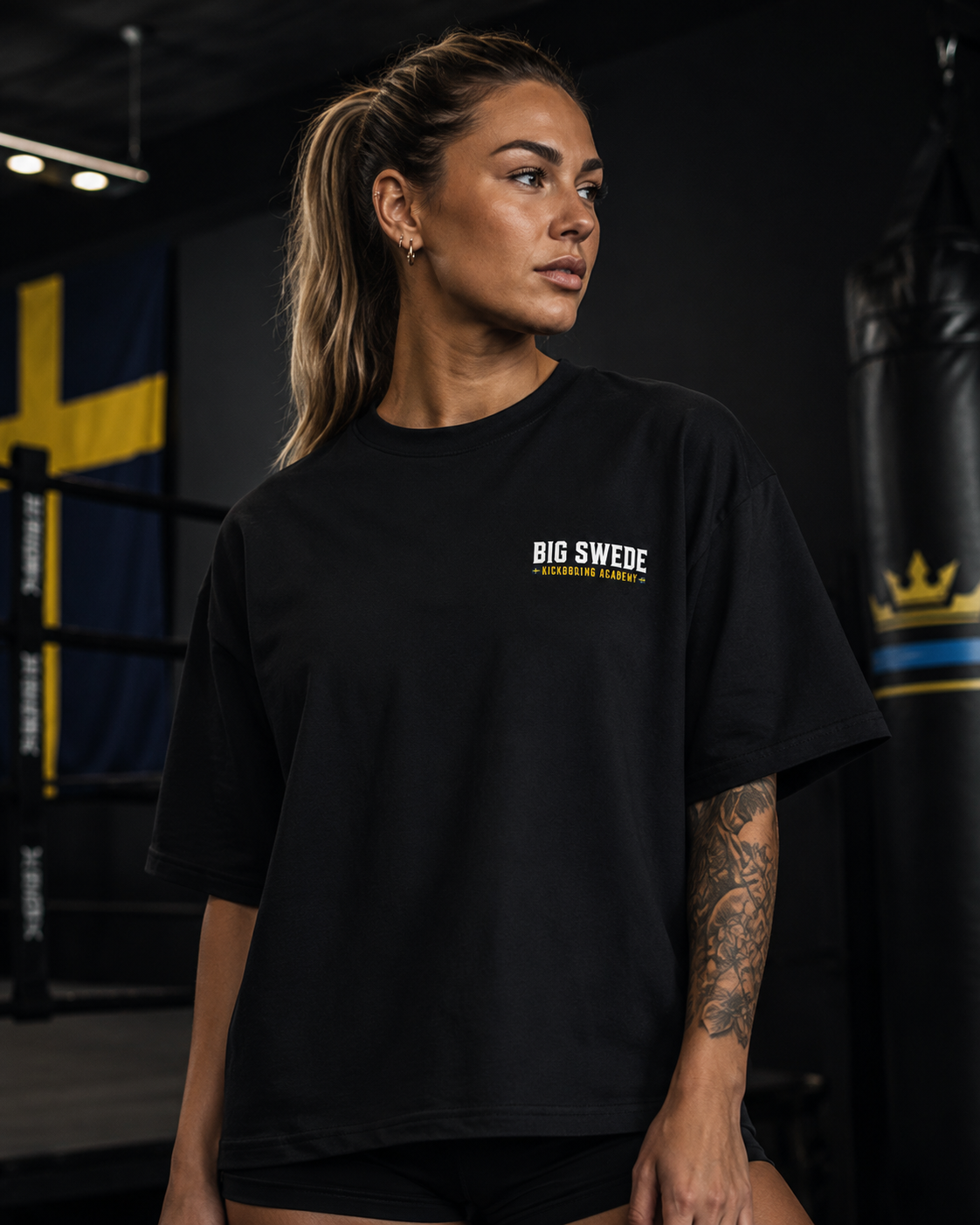 Big Swede Flag Tee — Black